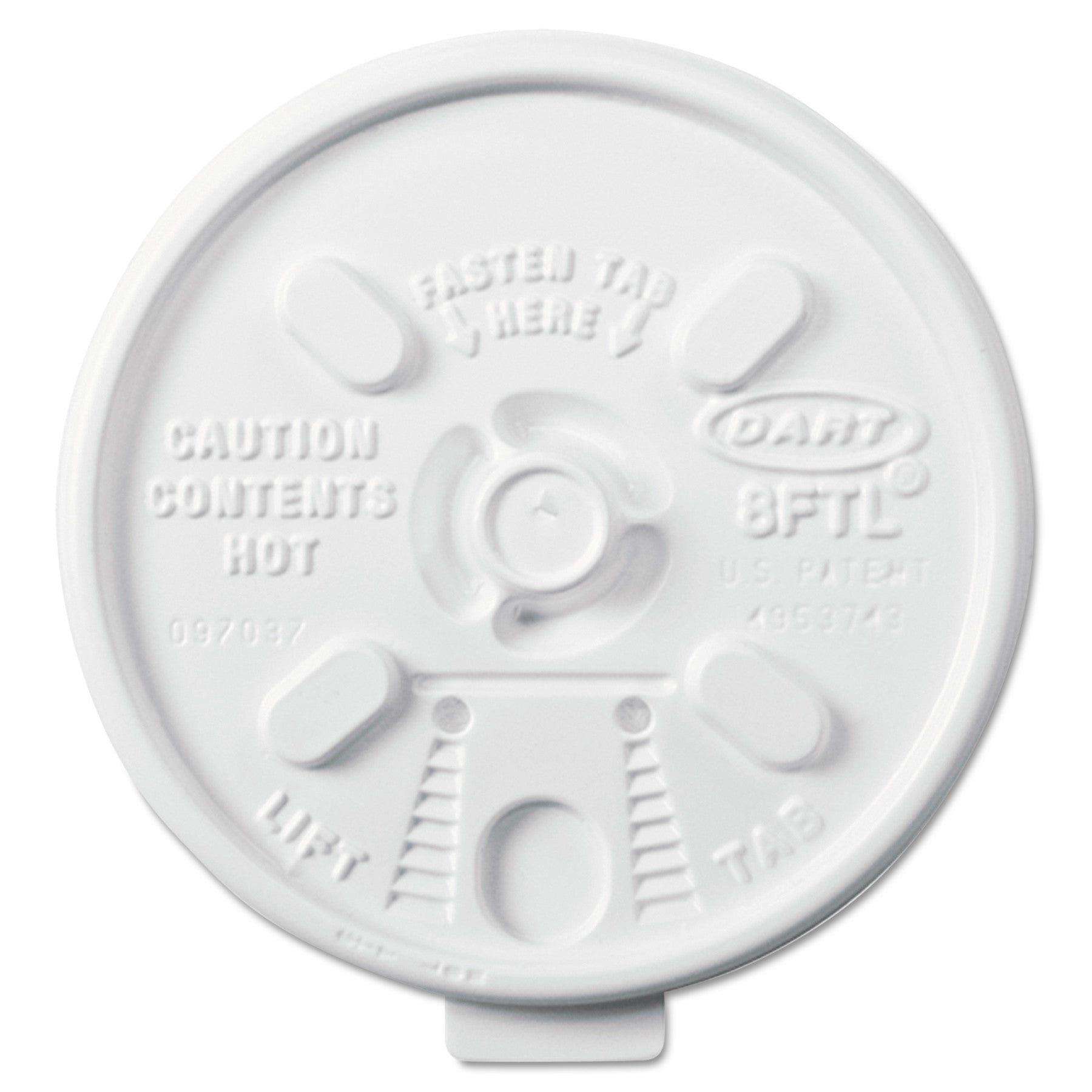 Dart Lids for Foam Cups and Containers No 8FTL 1000 lids - Bellso